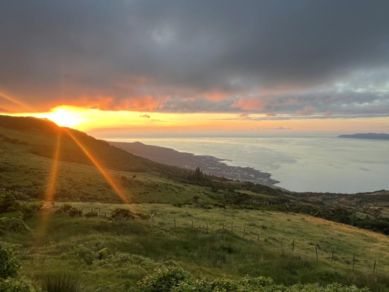 Beautiful Pico island at sunset