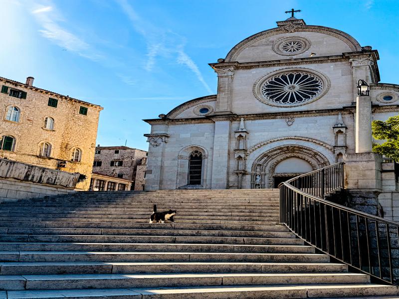 After leaving Split, we stopped to see the small town Sibenik