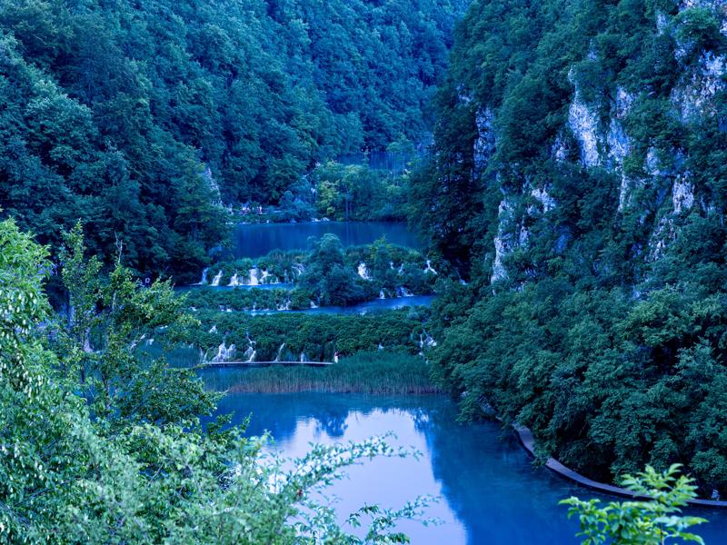 The lakes flow from one to the next