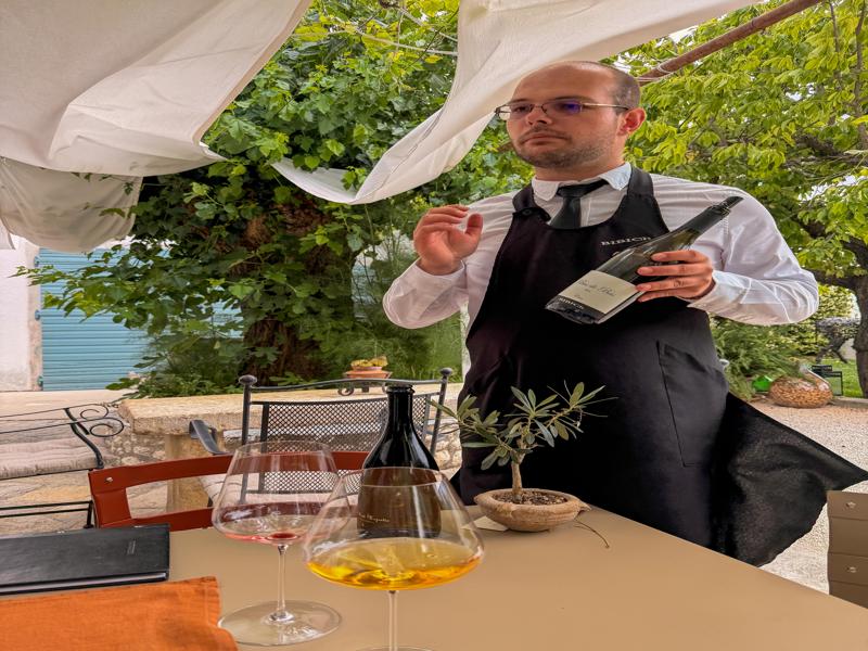 We had a wine tasting