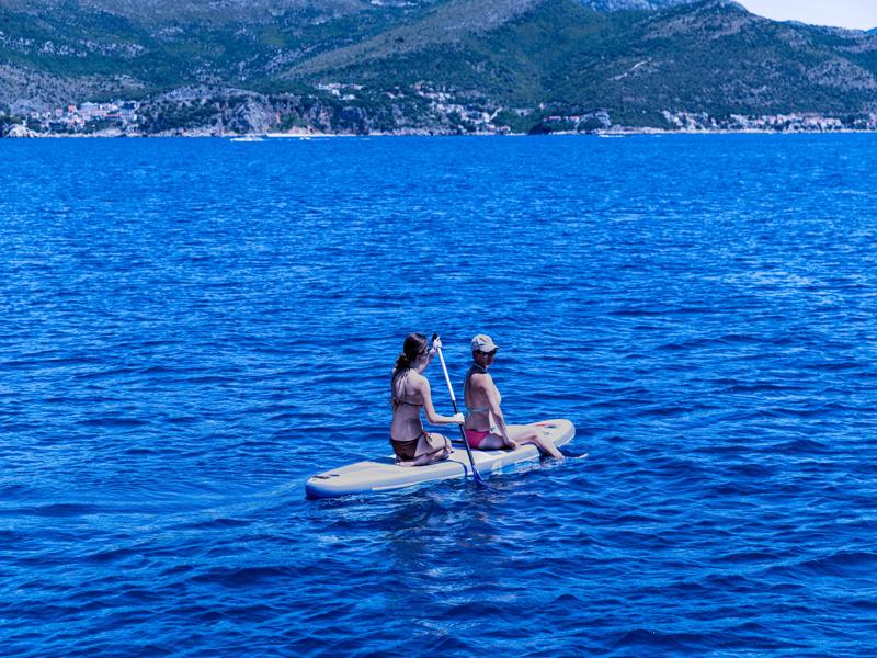 We got to try out the paddleboards