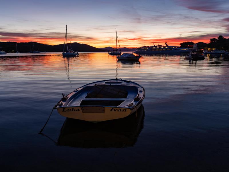 Boats at sunset
