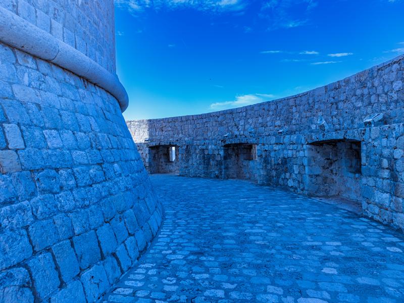 One of the corners of the city wall