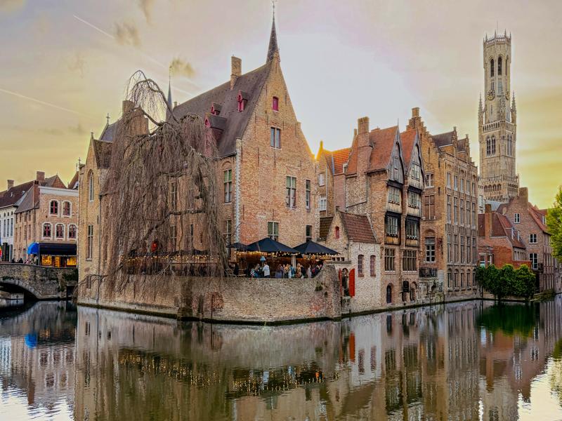 Famous corner in Bruges