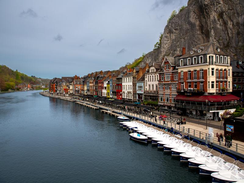 Dinant town on the river