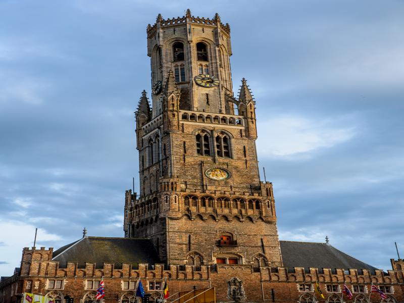 The clock tower in Market Square