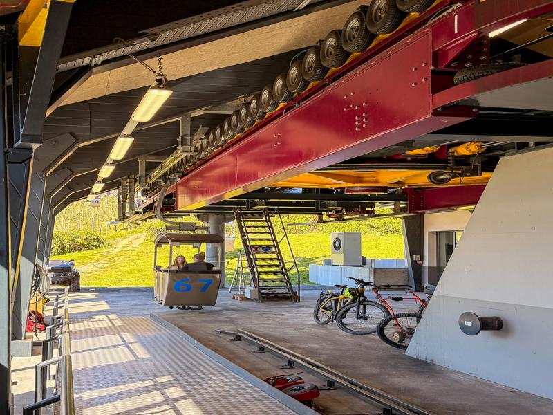 The chairlift in Rudesheim