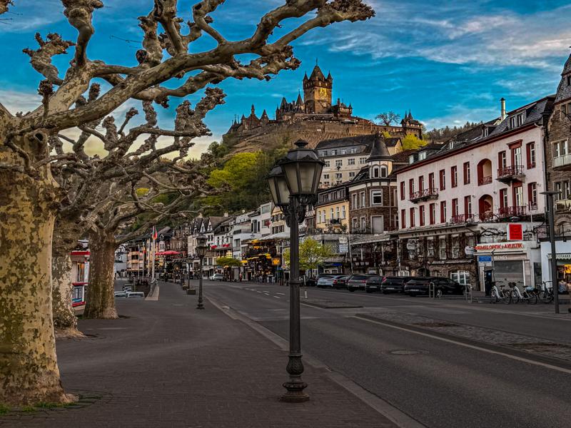 Cochem castle from town