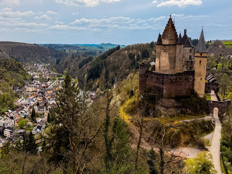 We hiked up the trail to see the castle from above