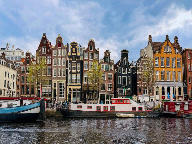 The leaning houses of Amsterdam