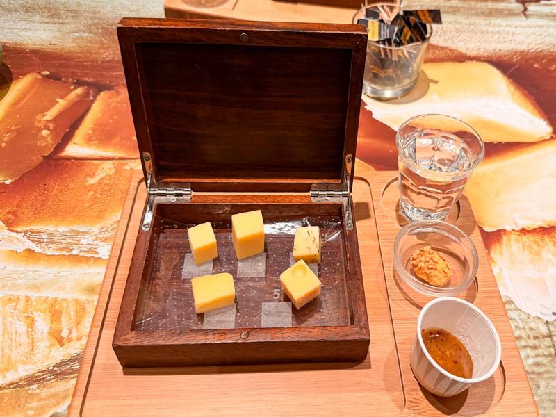 Our cheese tasting at the experience