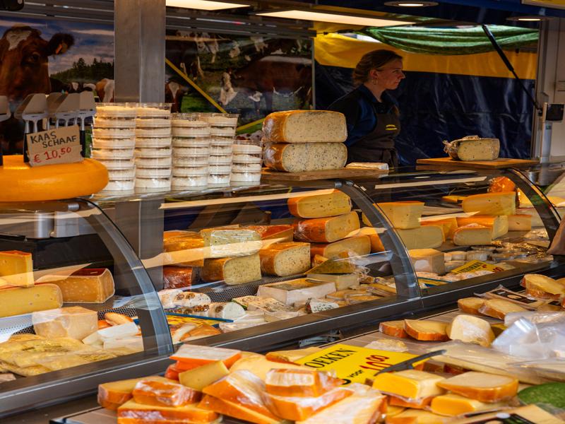 Cheese stall at the market