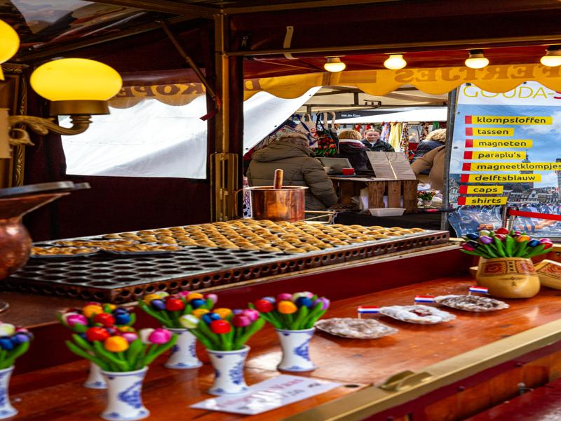 Dutch pancakes for sale at the market