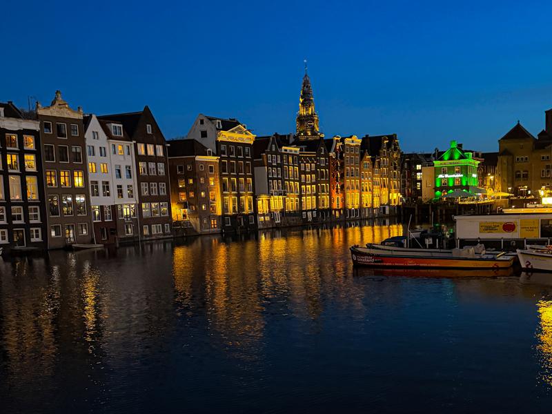 Amsterdam on our first night there