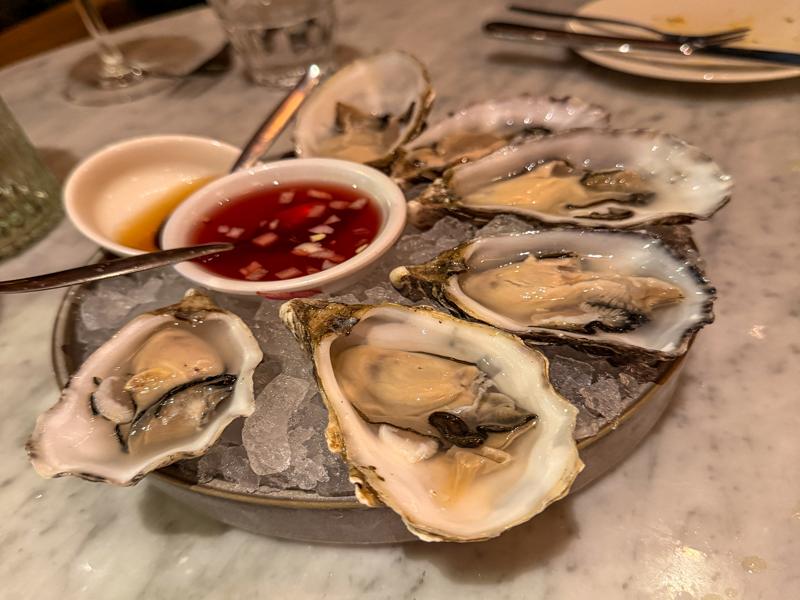 Oysters with dinner