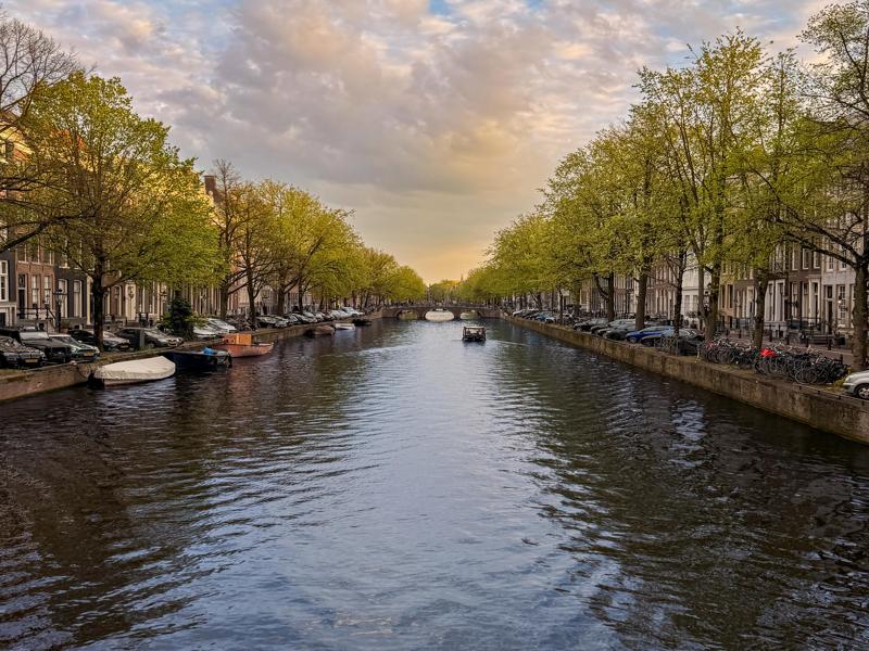 Amsterdam at sunset