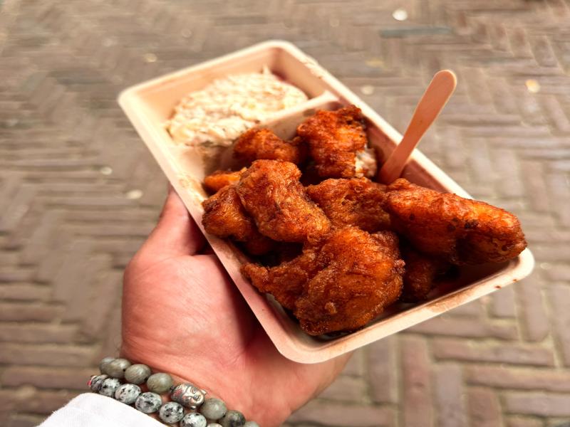 Fried fish in Haarlem at the Saturday market