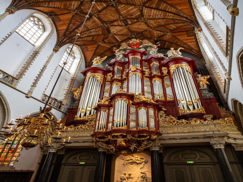 Famous pipe organ in St Bavo's