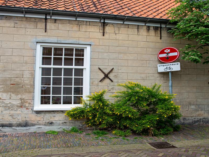 Notice the cute flower on the sign