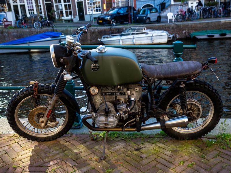 We saw a couple cool old motorcycles