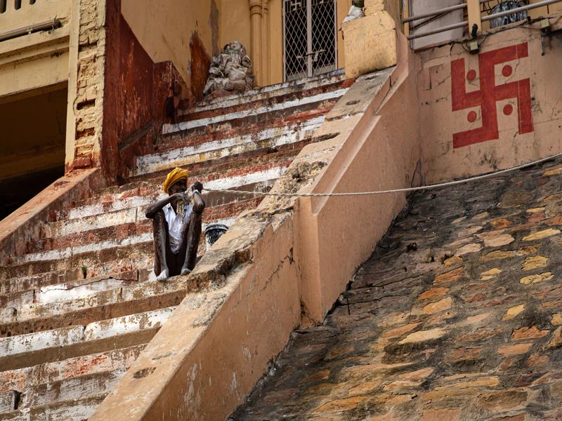 Man on the steps