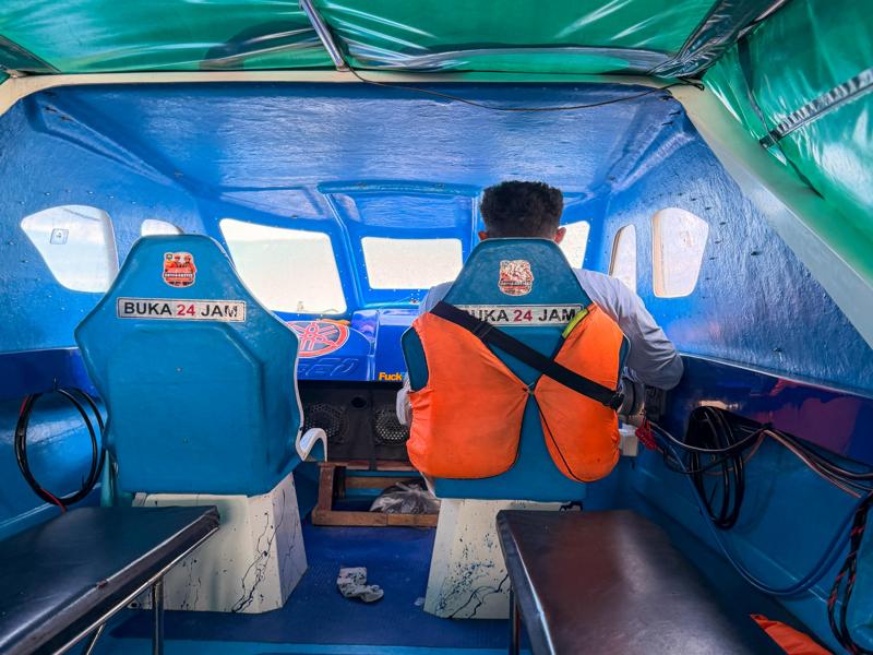 Inside the boat
