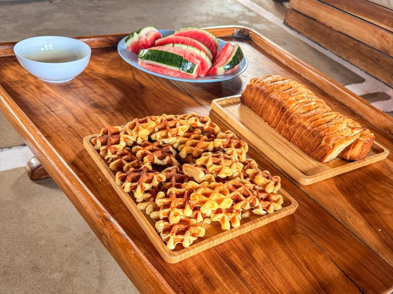 The Belgian owner made sure waffles are included!