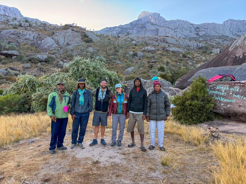 Our crew of JB, Volalahy and the porters / cooks