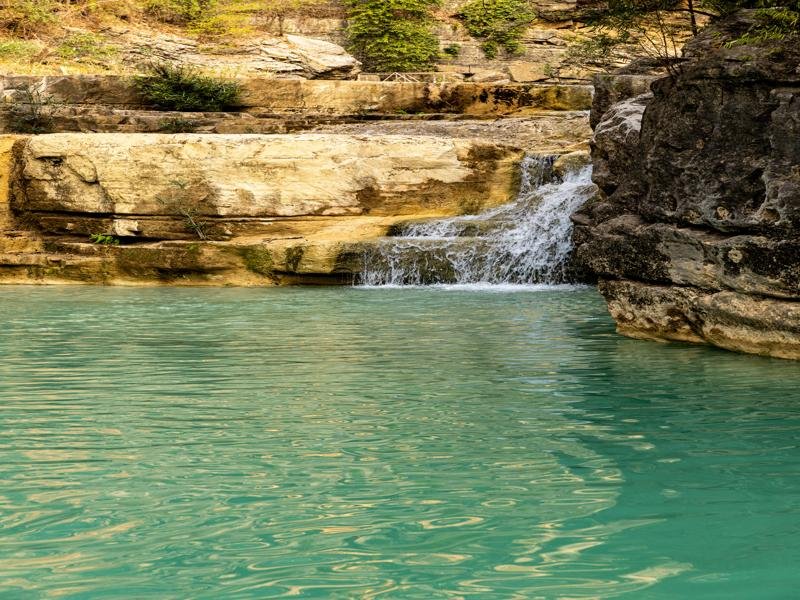 The lower waterfall pool