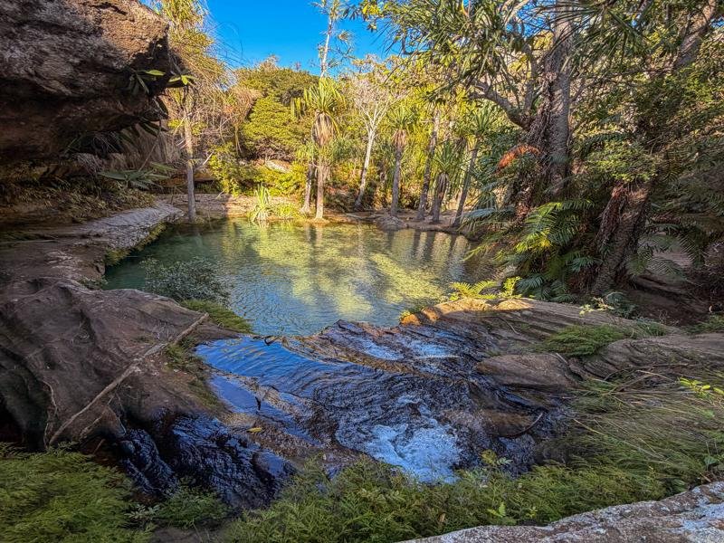 After some hiking we got to this oasis!