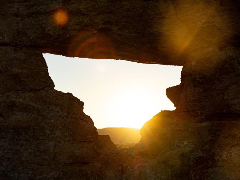 The window at sunset