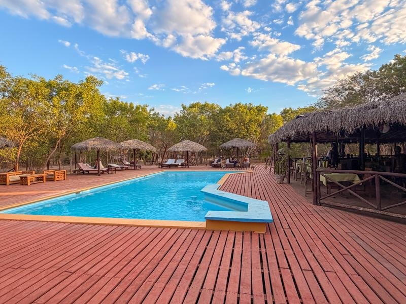 The hotel pool in Kirindy