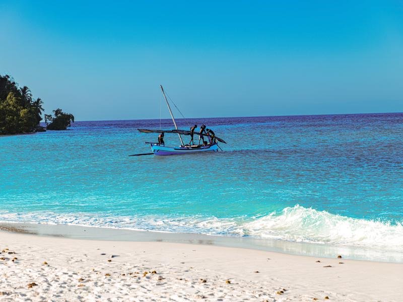 Boats at Nosy Iranja