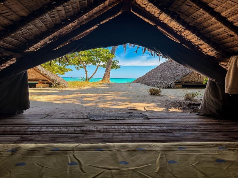 We stayed overnight in a small bungalow