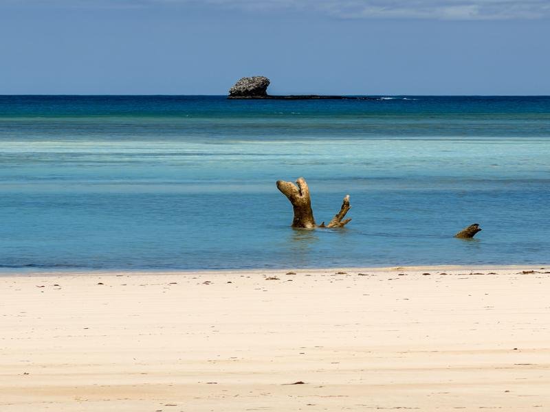 At the end of our quiet beach