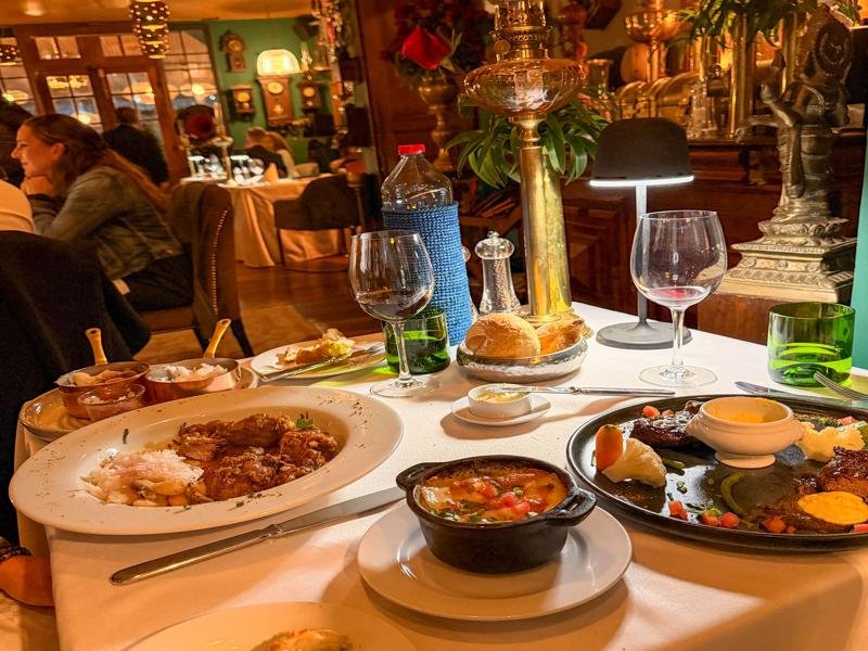 We had a fancy dinner at our hotel