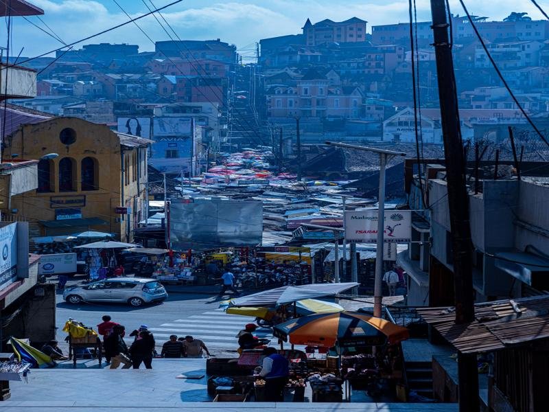 We walked from the hotel to see the market