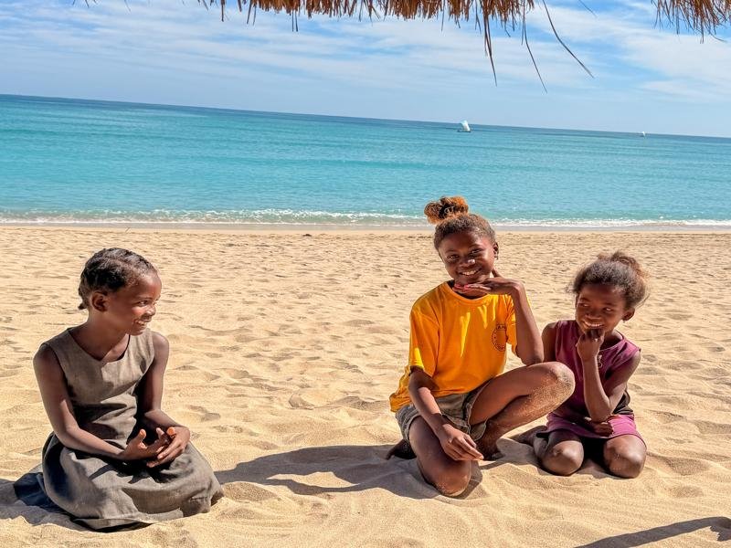Whenever we sat at the beach, we attracted visitors