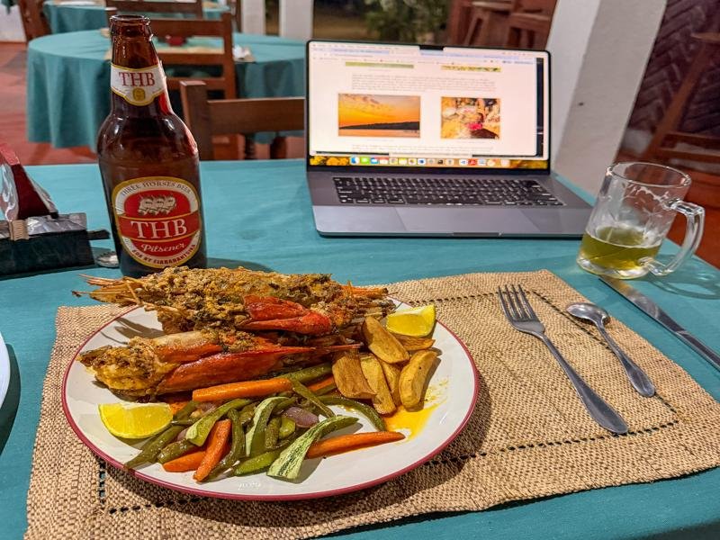 Hotel dinner and getting some work done
