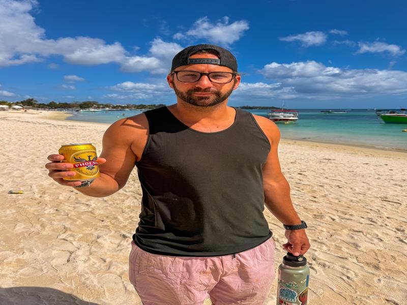 The local beer of Mauritius