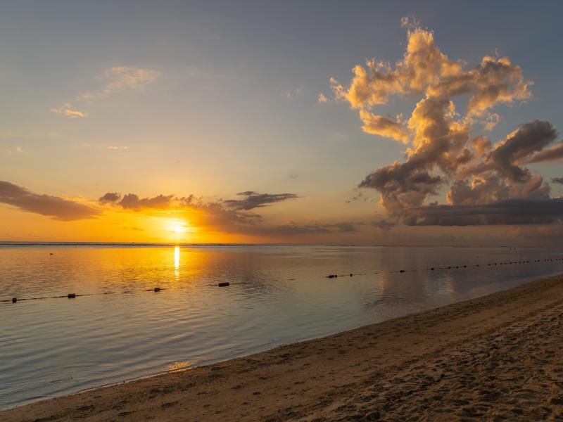 Sunset on the beach 
