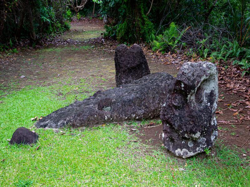 Some are carved with faces