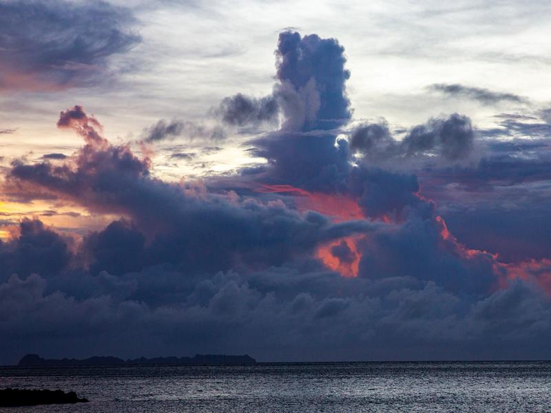 Cool clouds at the sunset