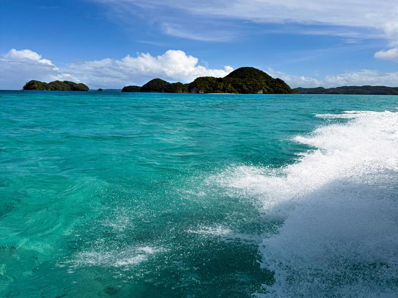 Boating on a sunny day