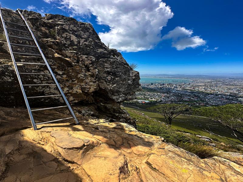 Ladders on the Lionshead hike