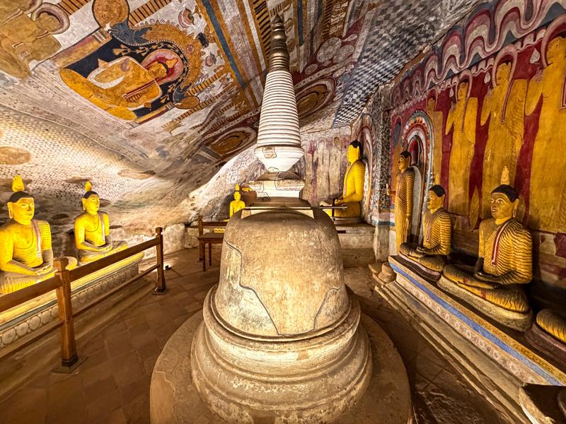 Stupa inside the cave temple