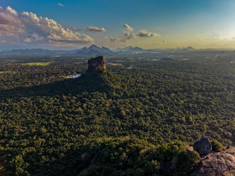 View of Lion Rock fortress from Piduangala