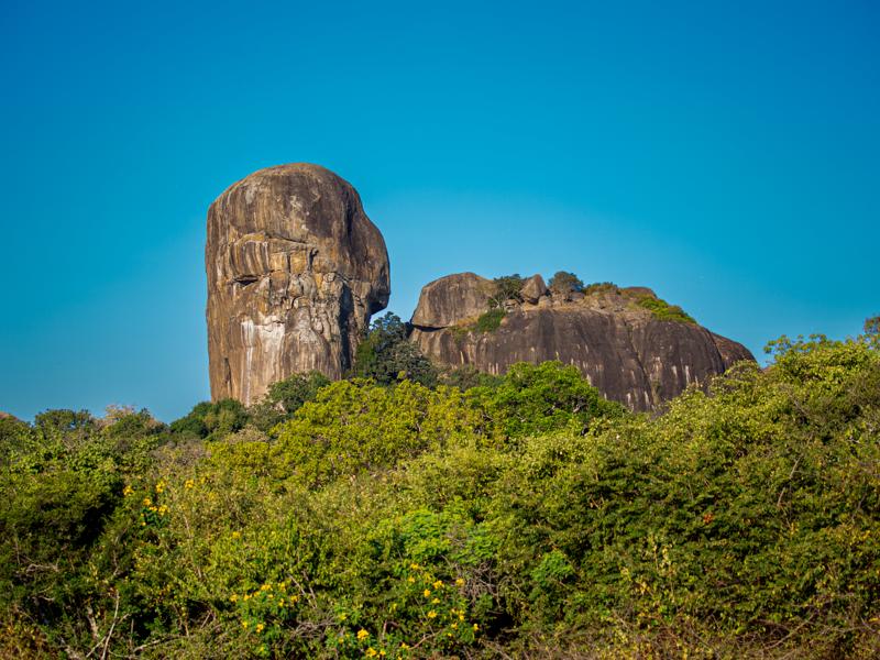 Unique rock formation in the park