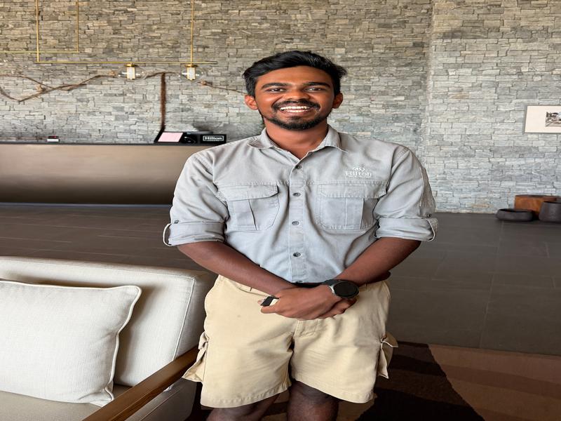 Our fabulous safari guide, Rimesh, at the Hilton Yala