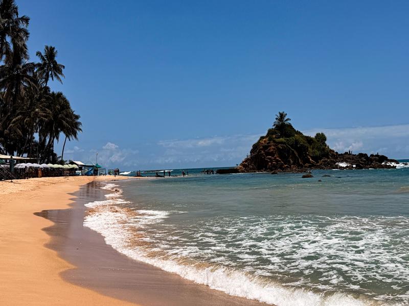 Mirissa Beach and parrot rock